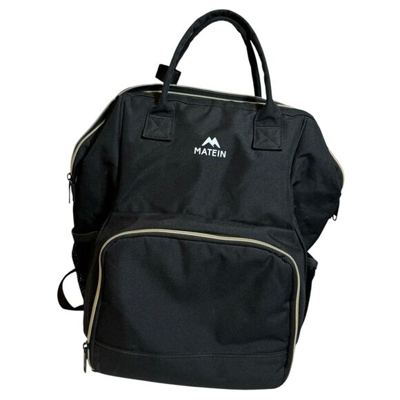 Matein Lunch Backpack Black Insulated Cooler Backpack USB Port, 15.6” - Picture 1 of 8